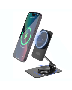 Kućni punjač Wireless 15W rotirajuci crni - 217368-1