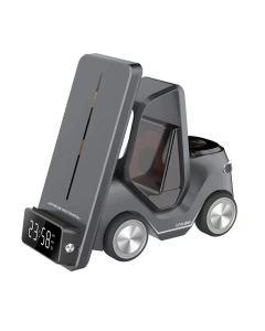 Kucni punjac Wireless 15W Viljuskar 5 u 1 sivi - 211123