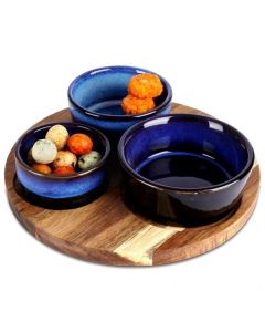 VILDE Set keramičkih činije sa tacnom 20cm 4/1