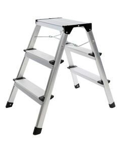 eHomeStorage Merdevine aluminijumske, dvostrane, 3 gazišta - KX2203B-LADDER
