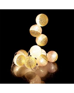 Lampice kuglice 10 led roze zlato 6 x 192 cm 2593 - 2593-1
