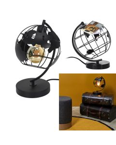 Lampa stolna metal crni globus 1496 - 1496-1-1-1