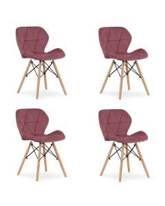 OSKAR Lago stolica od somota - set 4komada roze