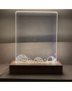 Lampa LED 3D sa olovkom kocka - 605944