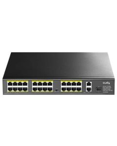 CUDY PoE+ Switch FS1026PS1 24-Port 10/100M, 300W(PFS4226-24ET) - LAN02657
