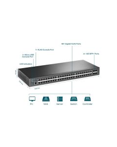 TP LINK SG3452X 48-port Gigabit Uprav.switch 4 10GE