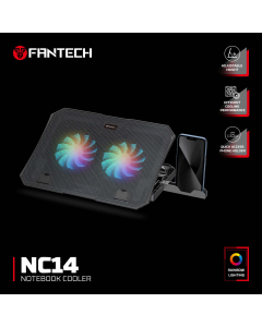 Laptop Cooler Fantech NC14 RGB crni - 220828