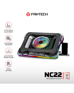 Laptop Cooler Fantech NC22 RGB crni - 221882