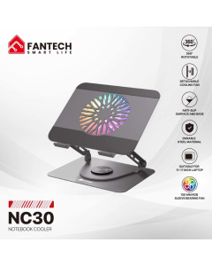 Laptop Cooler Fantech NC30 RGB sivi