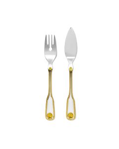 ZEPTER Set pribora za ribu delimično pozlaćen 12/1 Venus - LB-220-DG