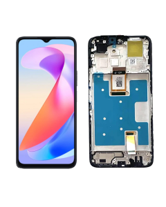 LCD za Honor X6a + touch screen crni WITH FRAME FULL ORG (CHINA) - E2413