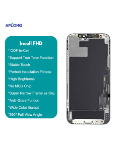 LCD za IPhone 12/ 12 Pro + touch screen crni APLONG (Incell - FHD) - E344