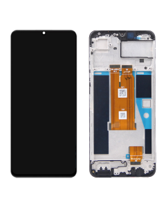 LCD za Realme Note 60 + touch screen crni WITH FRAME FULL ORG (China)