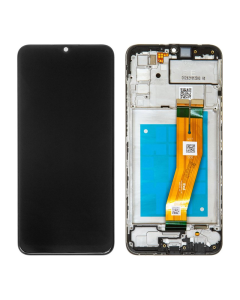 LCD za Samsung A02S/ A025 + Touch Screen crni WITH FRAME FULL ORG (CHINA) (161mm) - E2635