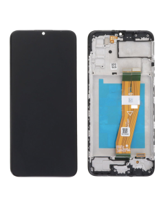 LCD za Samsung A02S/ A025G + Touch Screen WITH FRAME crni F-ORG SP(163mm) - E3193