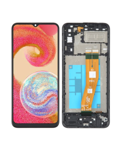 LCD za Samsung A04E/ A042 + Touch Screen crni WITH FRAME FULL ORG (CHINA) - E2769