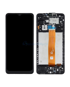 LCD za Samsung A12S/ A127 + Touch Screen WITH FRAME crni (NCC) OEM - E2291