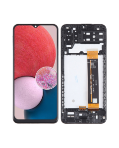 LCD za Samsung A13 4G/ A135F/ A137F + Touch Screen crni WITH FRAME Full Org (China) rev 5.7 - E2650