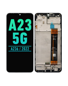 LCD za Samsung A23 5G/ A236B + Touch Screen crni WITH FRAME F-ORG SP - E2672