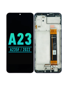 LCD za Samsung A23 4G/ A235F + Touch Screen crni WITH FRAME FULL ORG (China) - E2520