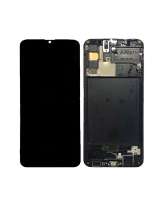 LCD za Samsung A30S/ A307F + Touch Screen crni WITH FRAME (INCELL) - E361-1
