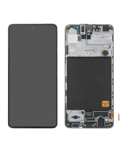 LCD za Samsung A51/ A515F + Touch Screen crni WITH FRAME (INCELL) - E827-1