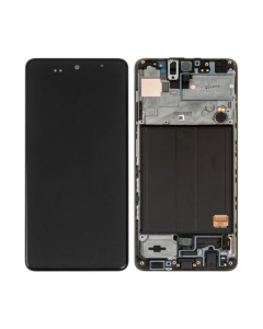 LCD za Samsung A51/ A515F + Touch Screen crni WITH FRAME (OLED) (regular size) FULL ORG (CHINA) - E666