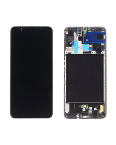 LCD za Samsung A70/ A705F + Touch Screen (OLED) crni WITH FRAME (REGULAR SIZE) FULL ORG (China) - E395