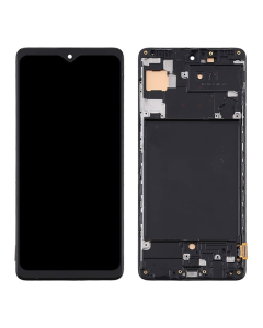 LCD za Samsung A71/ A715F + Touch Screen crni OLED WITH FRAME (REGULAR SIZE) FULL ORG (China) - E1111