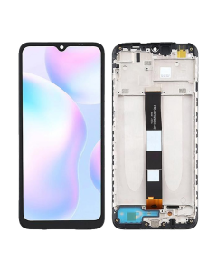 LCD za Xiaomi Redmi 9A/ 9C/ 9AT + touch screen crni WITH FRAME FULL ORG (CHINA) - E846