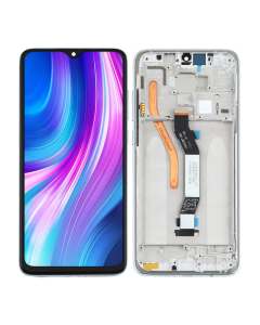 LCD za Xiaomi Redmi Note 8 PRO + touch screen silver SA OKVIROM FULL ORG (CHINA) - E2692