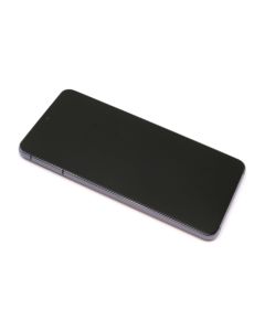 LCD za Samsung G991B Galaxy S21 5G + touchscreen + frame black SOFT OLED