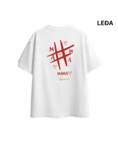 KEVA SI Ženska Majica oversize - Mama, bela