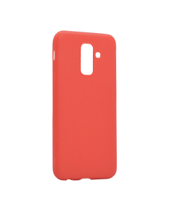Maska za Samsung A6 Plus/ A605G (2018) crvena Leather Look - 023602-1
