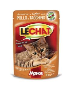 LECHAT Sos za mačke Piletina i ćuretina 100g - 8009470001366