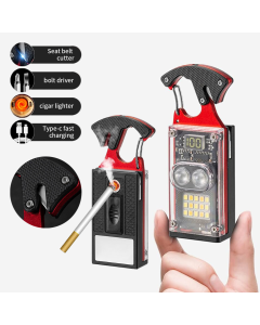 LED lampa privezak, otvarac za flase sa upaljacem i srafcigerima, crna - 213530