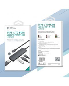 DEVIA HUB Leopard Type-C na HDMI USB3.0*2+PD 4 u 1 - 19848