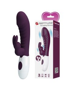Ljubicasti multifunkcionalni zeka vibrator Naughty Bunny - 500071-A2