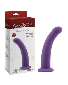 Ljubicasti silikonski dildo bez testisa Bend Over - CN-544094579