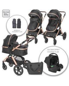 LORELLI Kolica za bebe 3u1 Viola set Black diamonds - 10021882304A