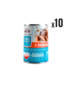 FRENDI Vlažna hrana za mačke Losos 400g 10/1