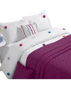 Louca Patisca Posteljina double set box sa prekrivačem bordo - VLK000635-bordo