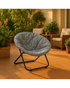 LEMON PLANET Baštenska stolica 80x80x76cm, siva