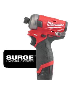 MILWAUKEE Aku. udarni odvijač hidraulični 1/4” 12V 2Ah - M12FQID-202X - 4933464973