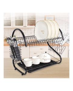MAESTRO Oceđivač za sudove 2 nivoa 38 cm hromirani crni - MR1025-38B