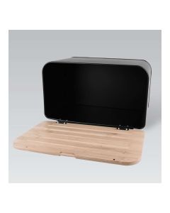MAESTRO Kutija za hleb 35x21x21cm drvo/metal crna MR1770BL - MR1770BL