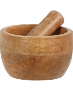 VILDE Drveni avan sa tučkom 10x6.5cm Excellent Houseware - KUH000037A00000