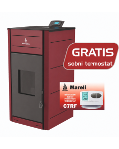 MARELI Kamin na pelet UNO 30 (4kW + 26kW) bordo