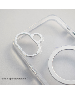 Maska za iPhone 17 Pro Max Berlia Clear Bracket Magnetic srebrna
