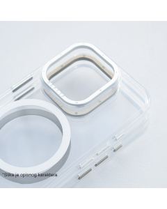 Maska za Samsung S24 Berlia Crystal Armor Magnetic, transparent bela - 616408